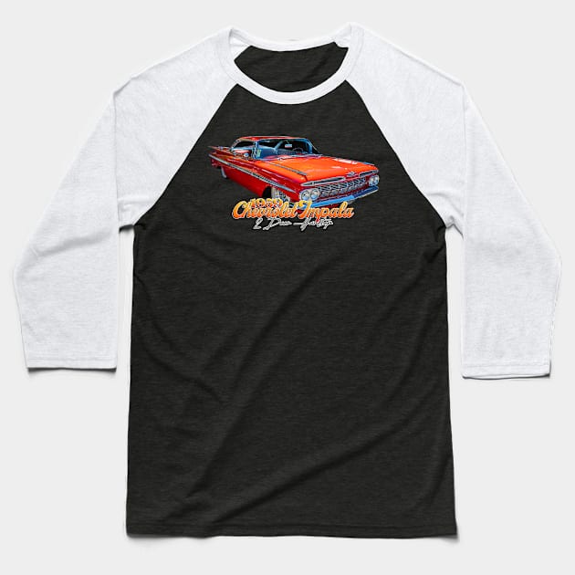 1959 Chevrolet Impala 2 Door Hardtop Baseball T-Shirt by Gestalt Imagery